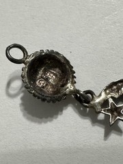 Vintage Sterling Silver 925 Sun Moon Star Link Bracelet