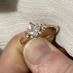 🌸Elegant Vintage or Antique Style Princess Cut Petite Cz Diamond band