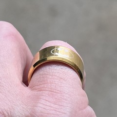 Vintage Batman Ring LOT Size 12 Silver Metal Band Symbol Stamped TM & DC Comics