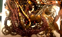 1/2LB Jewelry TREASURE Lot with Earthy & Warm Amber, Brown golden Autumn theme
