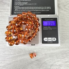 Vintage Baltic Amber Graduated Honey Cognac Hand Knotted Beaded Necklace