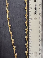Vintage Avon Extraordinary Briolette Vine Gold Tone Tear Drop Y Dangle Necklace