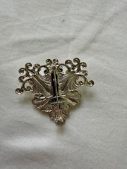Angels of Love Wisdom Brooch Pin Crystal Silver Tone w Card Kingwood TX 1994