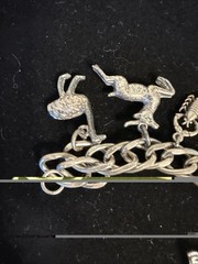 Signed Judy Lee Vintage 12 Charm Bracelet Travel Some Sterling