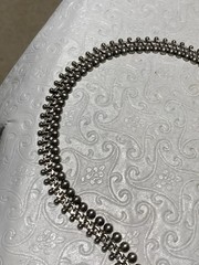 Nils Elvik Sterling Silver Necklace “Bubble” “Ball Fringe” Style Norway 14 1/2″