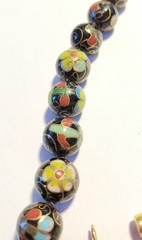Vintage Asian Cloisonne Collection, 21 in. Necklace, Hinged Bracelet & Earrings