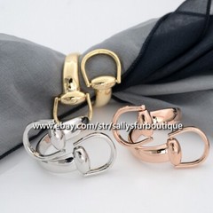 Sallys Quality 100% Copper Scarf Ring Saddle Buckles Brooch For Silk Scarves