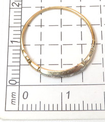 Antique Art Deco 1920 Diamond Wedding Band 14K White Yellow Ring Size 6 UK-L1/2