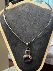 David Andersen Norway Sterling Silver Modernist Collar Necklace, 14” with Flex