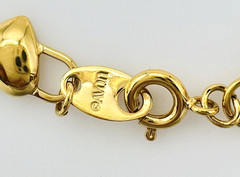 Avon Gold Tone Heart Link Bracelet 8.5 in