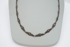 Vintage Sterling Silver 925 Marcasite Necklace Germany 20″