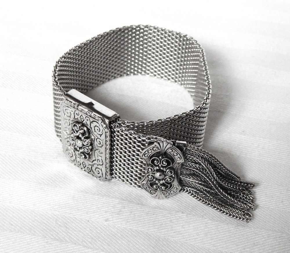 Edwardian Style Sliding Bracelet with Tassels