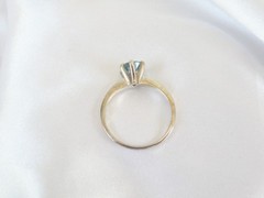Vintage Sterling Silver 925 Heated Natural Blue Topaz Solitaire Ring Size 8