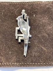 Sterling Silver Marcasite Parrot Brooch Marked