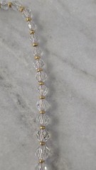 Antique Art Deco 1920s Cut Crystal Faceted Beaded Necklace 19 1/2″