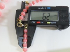 Vintage Graduated Necklace Knotted Pink Stone 26″ Gorgeous C8940