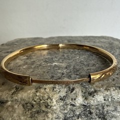 Vintage Marathon 14k Gold Filled Hinged Child’s Bangle Bracelet