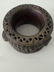Antique Bronze African Currency Slave Bangle Bracelet