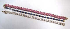 Vintage Sterling Silver Gemstone Tennis Bracelets Lot of 3 ETC10717