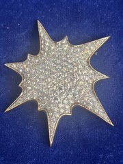Vintage Jomaz Pavé Rhinestone Supernova Starburst Brooch Pin
