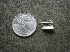 Small Old-Fashioned Clothes Iron Vtg Sterling Silver Bracelet Charm Pendant 1.8g