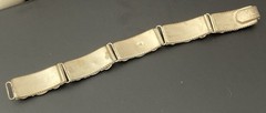 Mosaic Bracelet Vintage Italian Micro Tile Red Blue Green Flower 7.5″