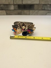 VTG Selro Selini Style Face Mask Bypass Cuff Bracelet Multi Stone Rhinestone