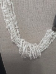 Unique RETIRED Silpada 925 Sterling Silver White Beaded Multi-strand Necklace