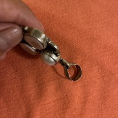 vintage shiva eye, pearl Women’s pendant in silver tone