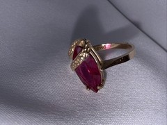 Antique Ruby 24K Ring