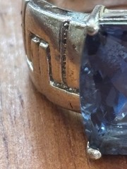 London Blue Topaz Sterling Silver Statement Ring-Emerald Cut Gemstone- Size 8.5