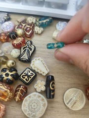 Boho Acrylic Czech Beads Mix – Colorful DIY Jewelry Making Craft Supplies Lot