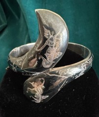 Gorgeous Vintage Siam Sterling Silver Rare 9 piece Niello Jewelry set !