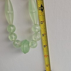 Vtg Translucent Green Lucite 30in Controlled Bubble Necklace