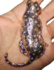 MMA CN CINER signed leopard shaped pin with rhinestones-OMG!!