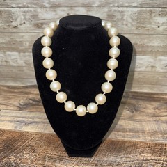 Vintage Large Champagne Pearls Hand Tied Choker Necklace