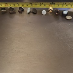 Antique Buttons, Backs And Button Hooks/ Cufflinks Lot Of 9