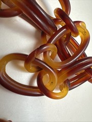 Vintage 24 Inch Lucite Flower Necklace