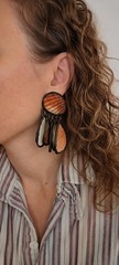 vintage earrings monies Artistic Shell Design