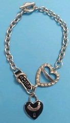 Vintage Juicy Couture Bracelet Black And Silver Charms