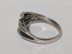 VINTAGE STERLING SILVER POD OF 5 DOLPHINS SIZE 8 RING 2.5MM BAND 925 DOLPHIN