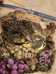 2+ LBS VINTAGE TO NOW CRAFT JUNK SCRAP Jewelry Lot Harvest Repurpose Salvage