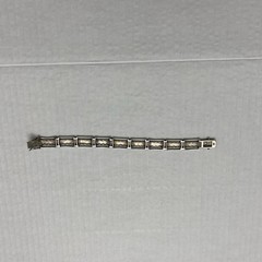 Sterling Silver Marcasite Panel Link Bracelet 925 Vintage 7 7/8 inch 21.5g