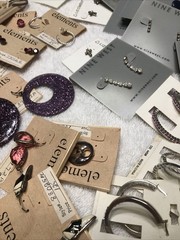 NOS Pierced Earrings Lot of 80 , Liz Claiborne, Elements, Nine West &