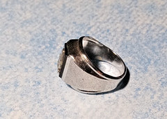 Art Deco Sterling Monogram A Initial Signet Style Ring Size 6