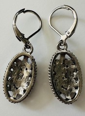Vintage Cookie Lee Collectible Silver Toned Necklace & Pierced Earrings Set