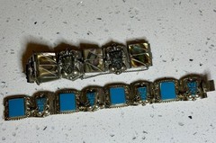 Vtg Southwestern Jewelry Bracelet LOT Alpaca Mexico Native American Signed
