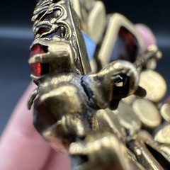 Vintage 1950s WEISS Root Beer Aurora Borealis Pronged Rhinestone Brooch Jewelry