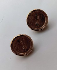 Vintage Nadri Goldtone Earrings Pierced 7/8 Inch