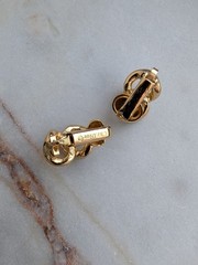 Vintage Christian Dior Gold-Tone Knotted Rope Clip-On Earrings